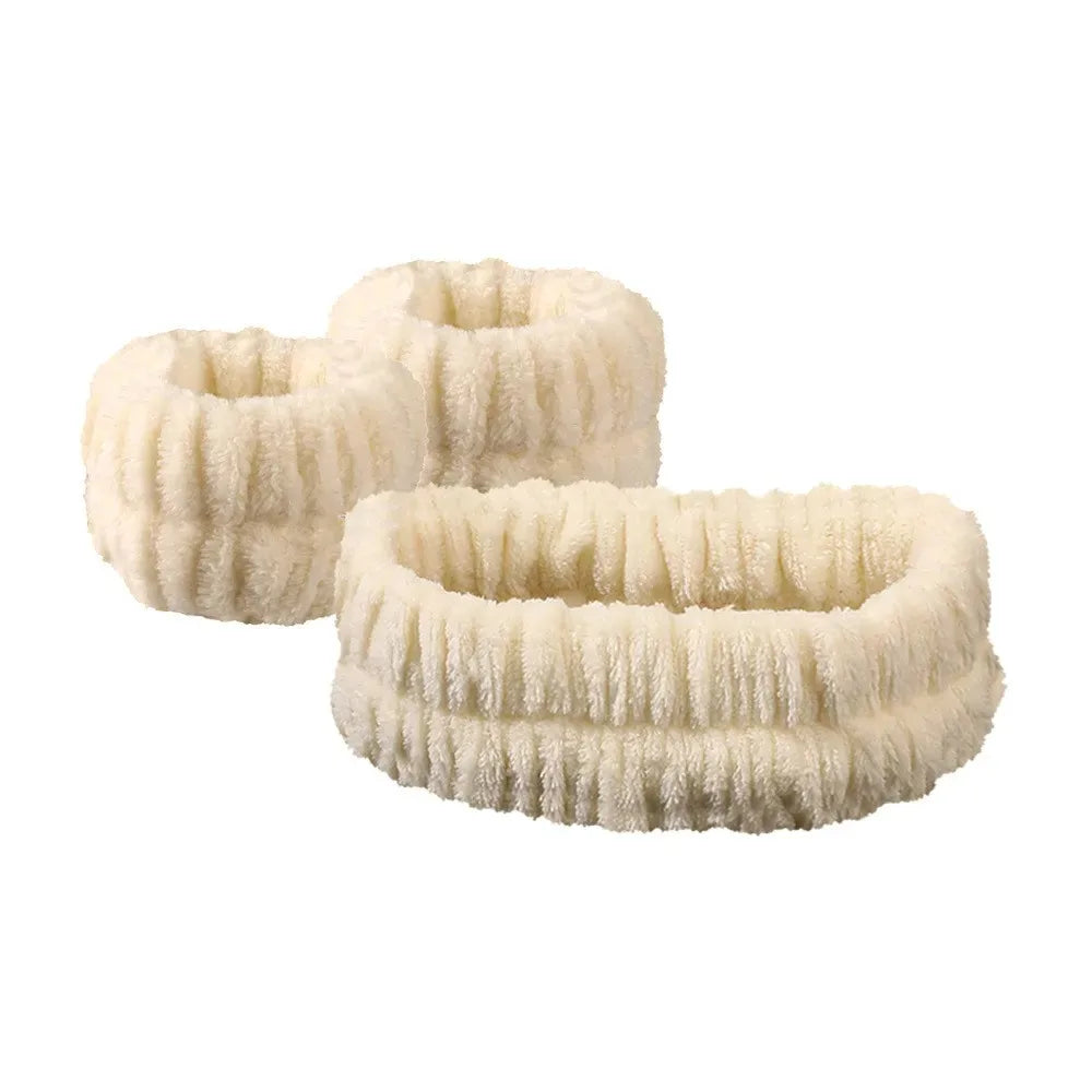 Set Spa Douceur – Bandeau nœud + Poignets absorbants