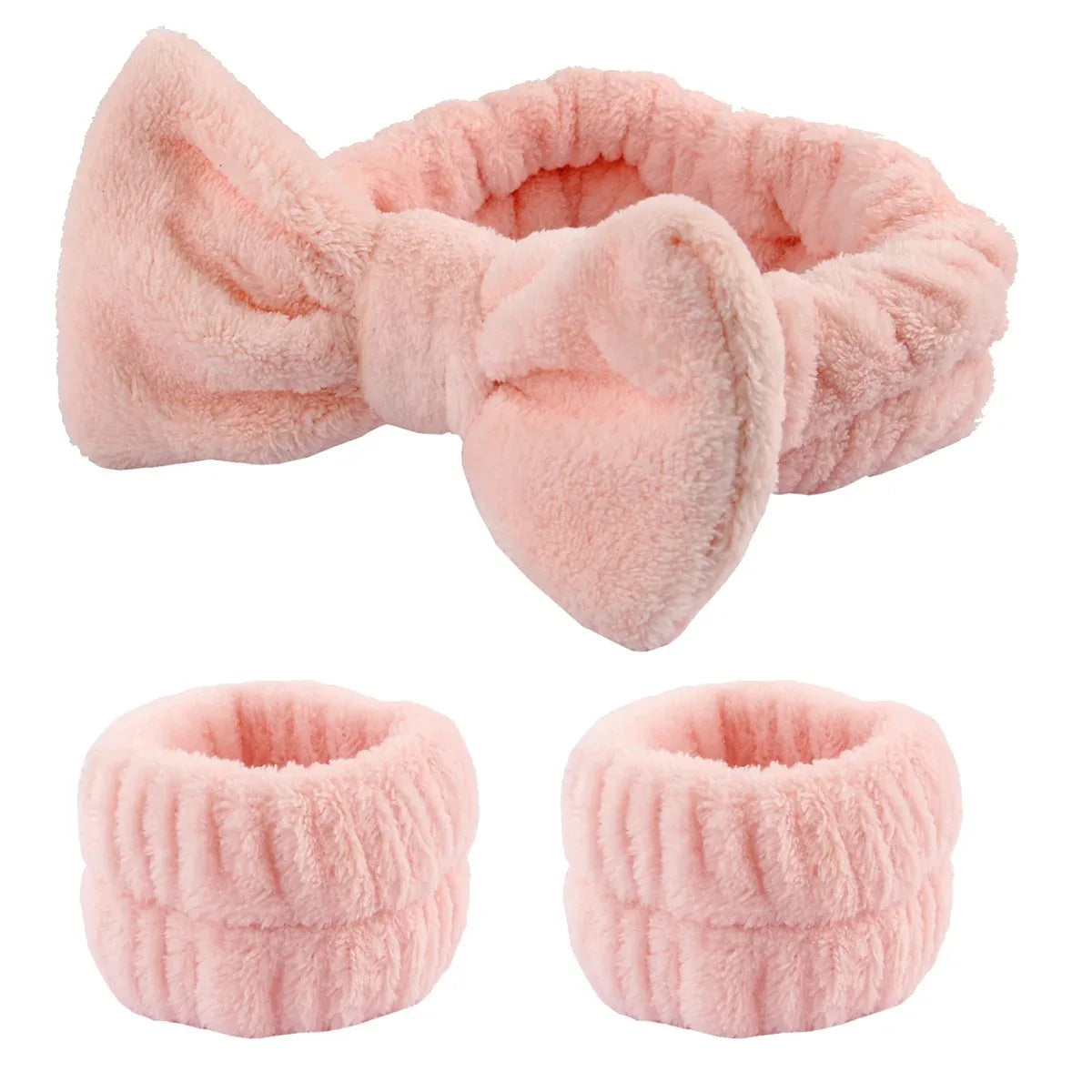 Set Spa Douceur – Bandeau nœud + Poignets absorbants