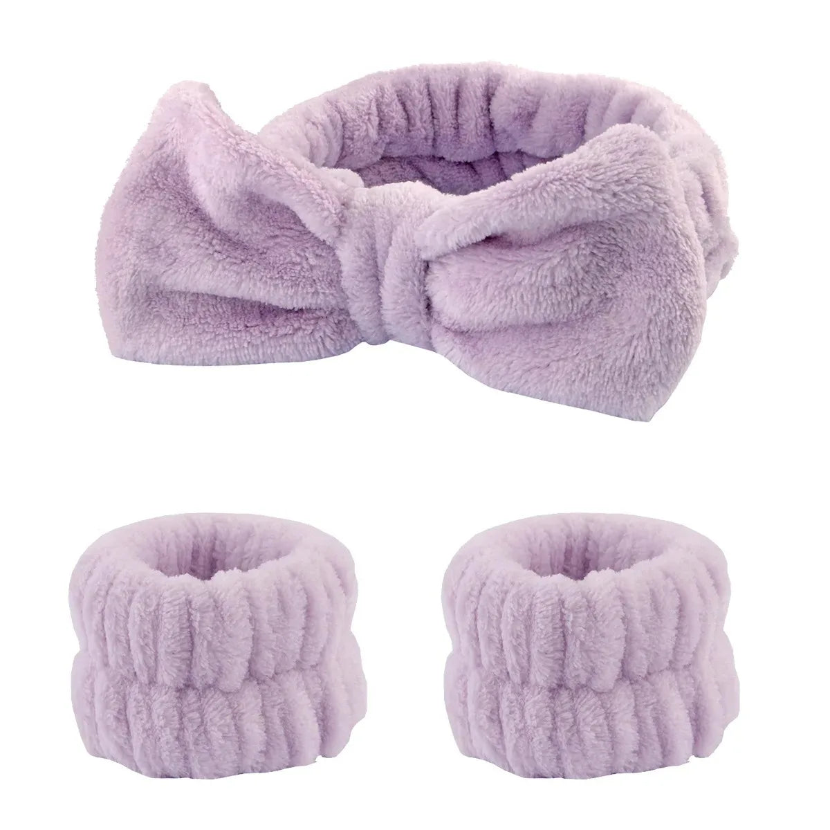 Set Spa Douceur – Bandeau nœud + Poignets absorbants