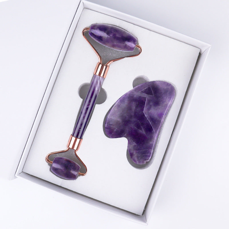 Kit 2-en-1 Soin Visage – Roller + Gua Sha