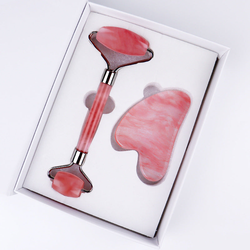 Kit 2-en-1 Soin Visage – Roller + Gua Sha