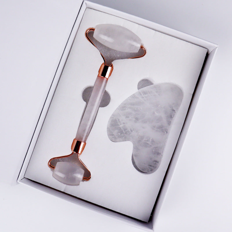 Kit 2-en-1 Soin Visage – Roller + Gua Sha