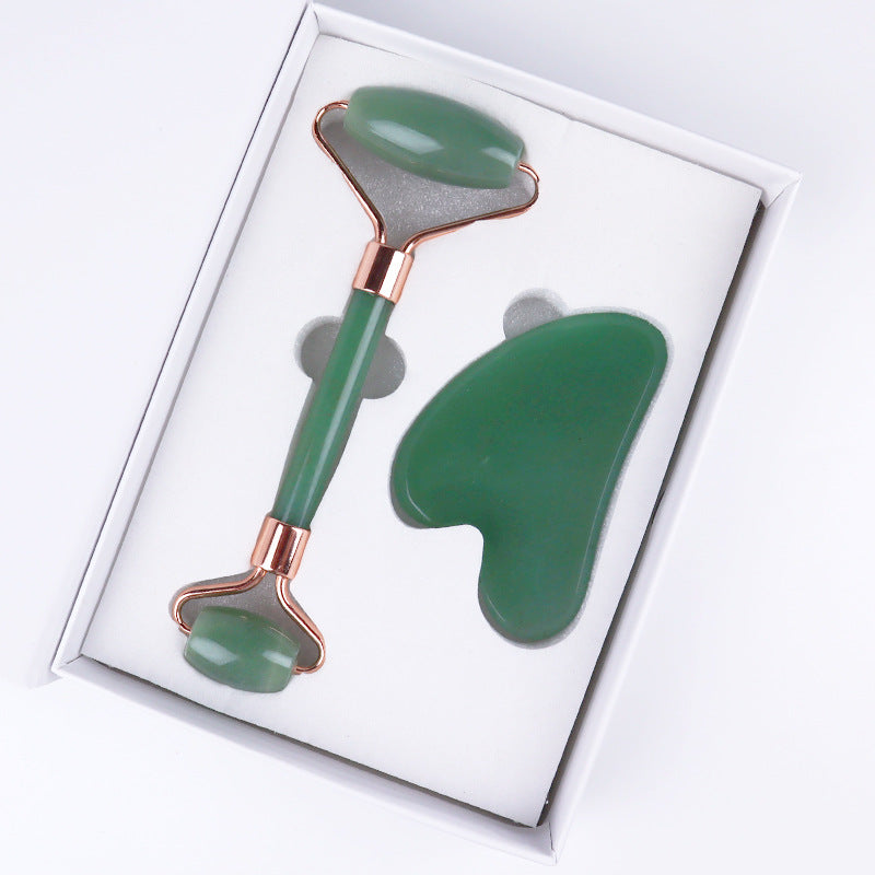 Kit 2-en-1 Soin Visage – Roller + Gua Sha