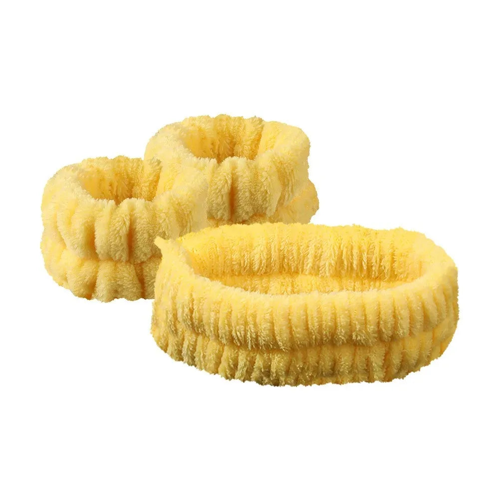 Set Spa Douceur – Bandeau nœud + Poignets absorbants