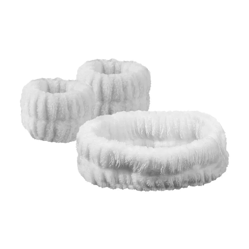 Set Spa Douceur – Bandeau nœud + Poignets absorbants