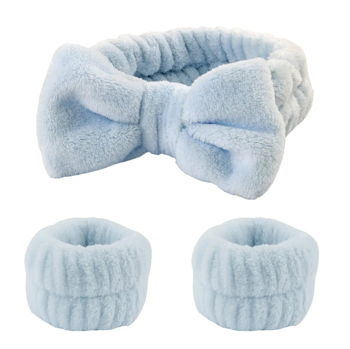 Set Spa Douceur – Bandeau nœud + Poignets absorbants